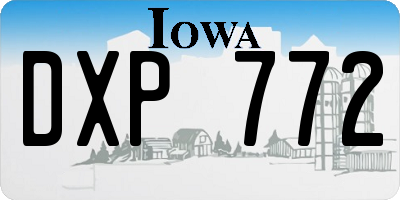 IA license plate DXP772