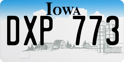 IA license plate DXP773