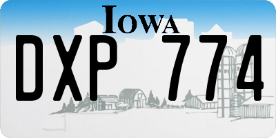 IA license plate DXP774