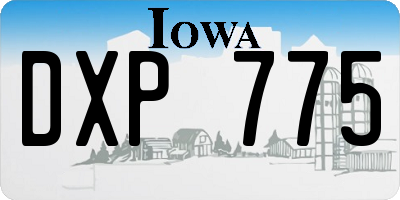 IA license plate DXP775