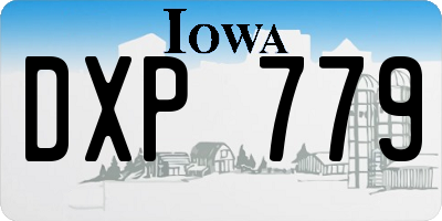 IA license plate DXP779