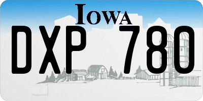 IA license plate DXP780