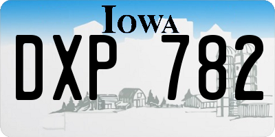 IA license plate DXP782