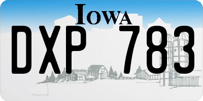 IA license plate DXP783