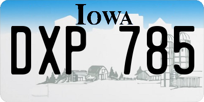 IA license plate DXP785