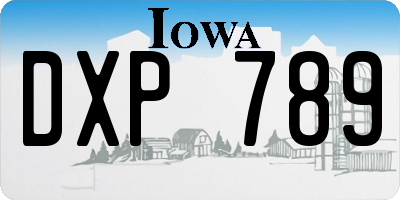 IA license plate DXP789