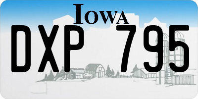 IA license plate DXP795