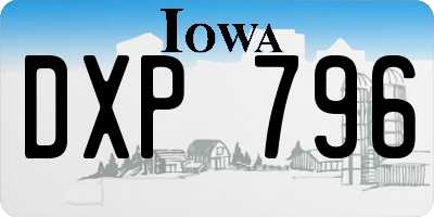 IA license plate DXP796
