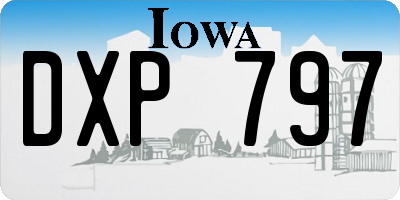 IA license plate DXP797