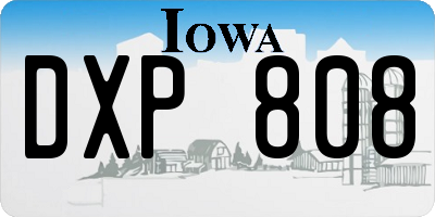 IA license plate DXP808