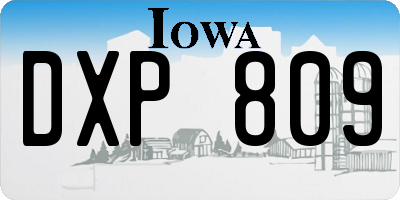 IA license plate DXP809