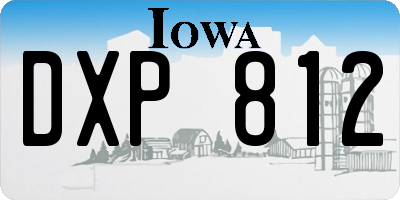 IA license plate DXP812