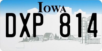 IA license plate DXP814