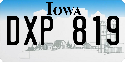 IA license plate DXP819