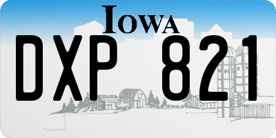 IA license plate DXP821