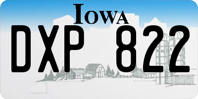 IA license plate DXP822