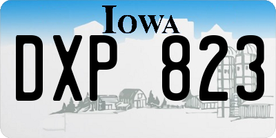 IA license plate DXP823