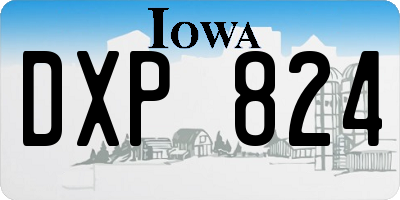 IA license plate DXP824