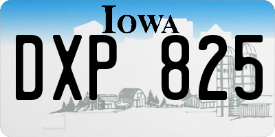 IA license plate DXP825