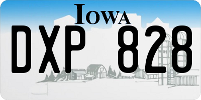 IA license plate DXP828