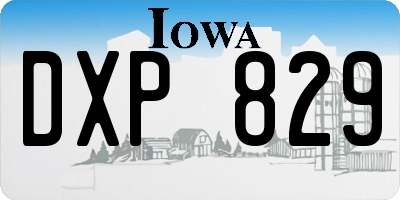 IA license plate DXP829