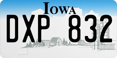 IA license plate DXP832