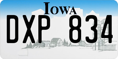 IA license plate DXP834