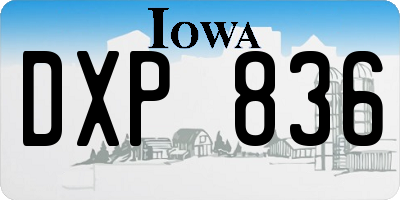 IA license plate DXP836