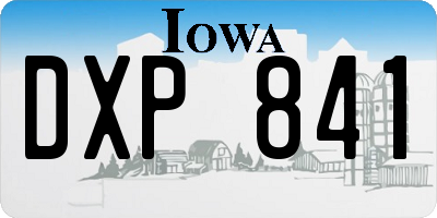 IA license plate DXP841