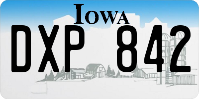 IA license plate DXP842