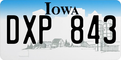 IA license plate DXP843