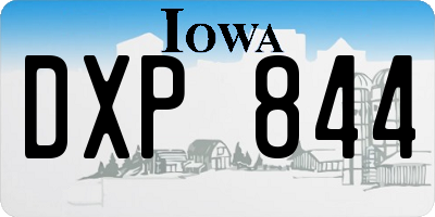 IA license plate DXP844