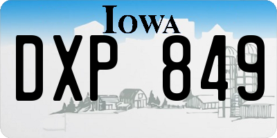 IA license plate DXP849
