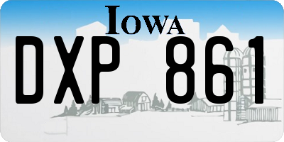 IA license plate DXP861