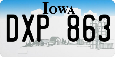 IA license plate DXP863