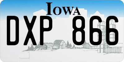 IA license plate DXP866