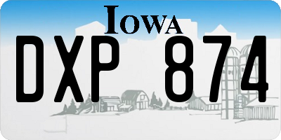 IA license plate DXP874