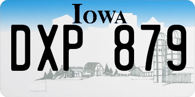 IA license plate DXP879