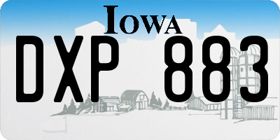 IA license plate DXP883