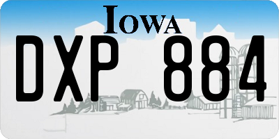 IA license plate DXP884