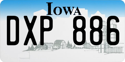 IA license plate DXP886