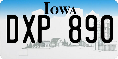 IA license plate DXP890
