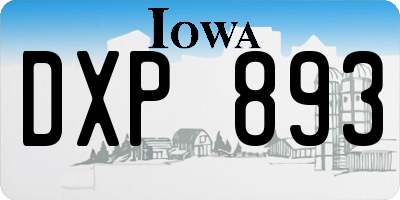 IA license plate DXP893