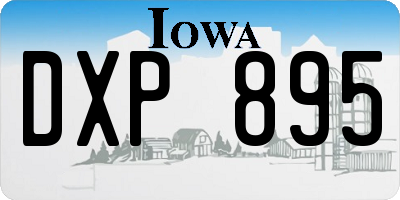 IA license plate DXP895