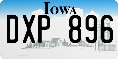 IA license plate DXP896