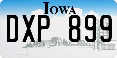 IA license plate DXP899