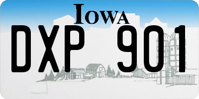 IA license plate DXP901