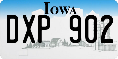 IA license plate DXP902