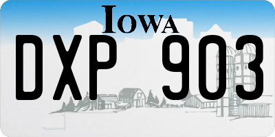 IA license plate DXP903