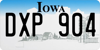 IA license plate DXP904